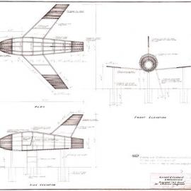 Plan - Proposed jet plane design for a children's playground, Knight Street Erskineville, 1965