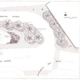 Plan - Low cost streetscape improvements, John Armstrong Reserve, Onslow Avenue Elizabeth Bay, 1973
