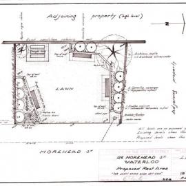 Plan - Proposed rest area, Morehead Street Waterloo, 1966