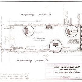 Plan - Proposed rest area, Gowrie Street Newtown, 1967