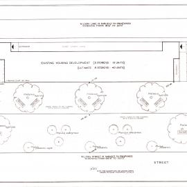 Plan - Proposed landscaping of housing development area, Wilson Street Redfern, 1967