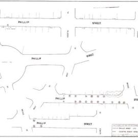 Plan - Existing street trees along Phillip Street Sydney, 1969