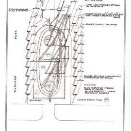 Plan - Proposed decoration for Bicentenary celebrations, Wynyard Park, York Street Sydney, 1988