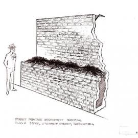 Plan - Street frontage improvement proposal for the PMG depot, Stewart Street Paddington, 1972