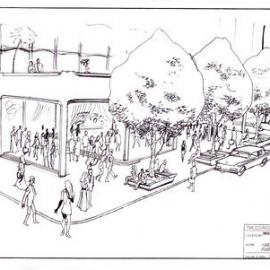 Plan - Northern footpath and front of Westfield, William Street Boulevard Sydney, 1972