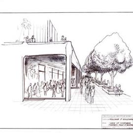 Plan - Northern footpath and front of Westfield, William Street Boulevard Sydney, 1972