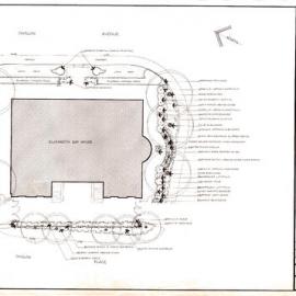 Plan - Proposed landscaping for Elizabeth Bay House, Onslow Avenue Elizabeth Bay, 1976