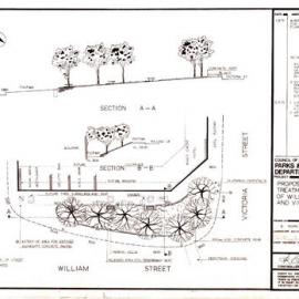 Plan - Proposed landscape treatment, William Street and Victoria Street Potts Point, 1975