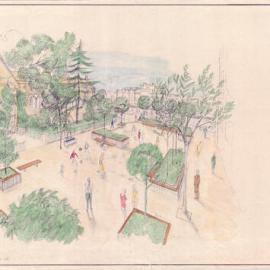 Plan - Proposed streetscape, Regent Street Paddington, 1975