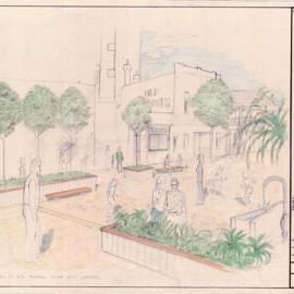 Plan - Proposed streetscape, Regent Street Paddington, 1975