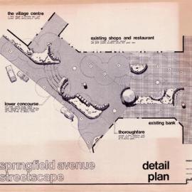 Plan - Detail plan, Springfield Avenue streetscape, Springfield Avenue Potts Point, 1983