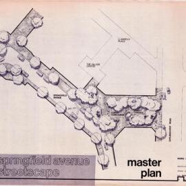 Plan - Master plan, Springfield Avenue streetscape, Springfield Avenue Potts Point, 1983