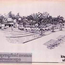 Plan - Lower view, Springfield Avenue streetscape, Springfield Avenue Potts Point, 1983