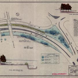 Plan - Plan and details of proposed landscaping, Cahill Expressway Woolloomooloo, 1980