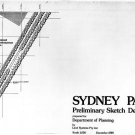 Plan - Preliminary sketch design for Sydney Park, Euston Road Alexandria, 1989