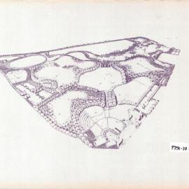 Plan - Aerial perspective sketch, Sydney Park redevelopment proposal, Alexandria, 1989