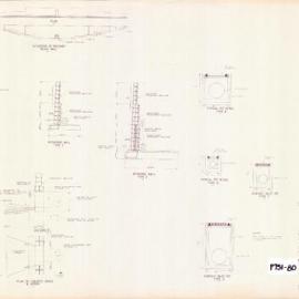 Plan - Structural masonry retaining wall details, Sydney Park, Euston Road Alexandria, 1989