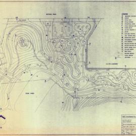 Plan - Cross sections and details key plan, Sydney Park stage two, Mitchell Road Alexandria, 1984