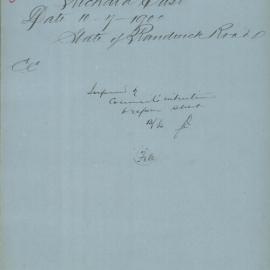 Title - Complaint regarding poor state of Randwick Road Moore Park Sydney, 1900