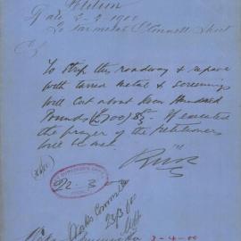 File - Petition of ratepayers, owners and occupiers of O'Connell Street Sydney, 1900