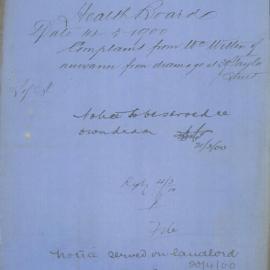 File - Complaint of drainage and rats Taylor Street Surry Hills, 1900