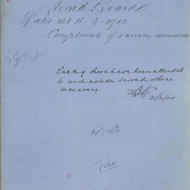 File- Multiple letters from Department of Public Health on rubbish, smells and dogs, 1900