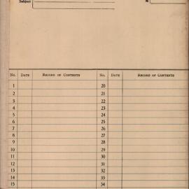 File - Report on insanitary conditions at 107 Darlinghurst Road Sydney, 1900