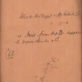 File - Noise from motor supplied to Messrs Hunter and Co, 1911