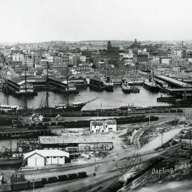 Site Fence Image - Darling Harbour, viewed east from Pyrmont, circa 1900