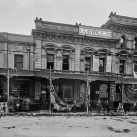 Site Fence Image - George Street Haymarket, in the aftermath of the Anthony Hordern's fire, 1901