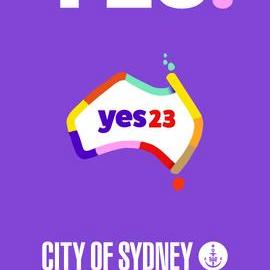 Banner - City of Sydney Vote Yes campaign for Referendum, 2023