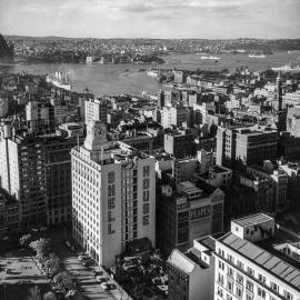 Site Fence Image - Aerial view north from Wynyard Park Sydney, circa 1945