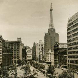 Site Fence Image - View of Wynyard Park from Margaret Street Sydney, circa 1945