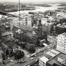 Site Fence Image - Aerial view of Sydney Town Hall, 1964