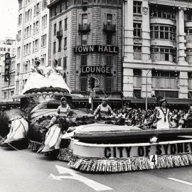 Site Fence Image - Waratah Spring Festival parade, George Street Sydney, 1969