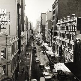 Site Fence Image - Clarence Street, view north from Druitt Street Sydney, 1970