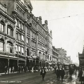Site Fence Image - George Street, view south from King Street Sydney, 1910s