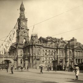 Site Fence Image - Sydney Town Hall, George Street Sydney, 1924