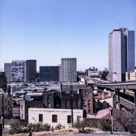 Site Fence Image - The Rocks and Circular Quay, view east from Harrington Street The Rocks, 1974