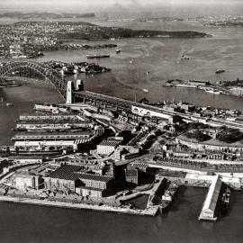 Site Fence Image - Aerial view of Millers Point and Dawes Point, 1937