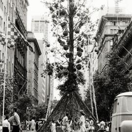 Site Fence Image - Christmas tree, Martin Place Sydney, 1970s