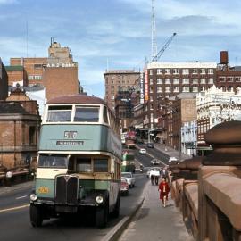 Site Fence Image - Pyrmont Bridge, view east near Sussex Street Sydney, 1970
