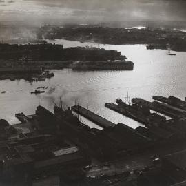 Site Fence Image - Darling Harbour, view west towards Pyrmont, 1940s