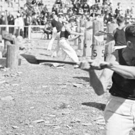 Fascia Image - Wood chopping, Sydney Royal Easter Show, Driver Avenue Moore Park, 1939