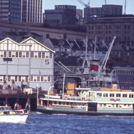 Fascia Image - Sydney Ferry the Lady Denman passing Walsh Bay wharves, 1970