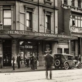 Fascia Image - Corner of Bathurst Street and Elizabeth Street Sydney, 1928