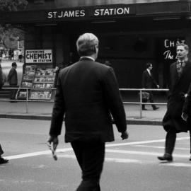 Fascia Image - St James Railway Station entrance, Elizabeth Street Sydney, 1966