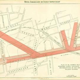 Map - Royal Commission on Sydney Improvement - No 24 - N Selfe - Central Railway Station, circa 1908-1909