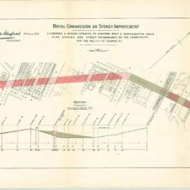 Map - Royal Commission on Sydney Improvement - No 36 - Sussex Street to Broadway, 1909