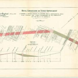 Map - Royal Commission on Sydney Improvement - No 36 - Sussex Street to Broadway, 1909